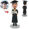 Muñeco Cabezudo de graduación masculino personalizado 2024