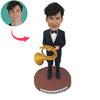 Muñeca Cabezudo de músico personalizado