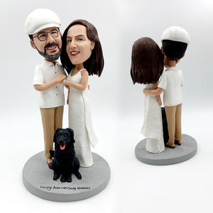 Cabezudo de aniversario personalizado para padres