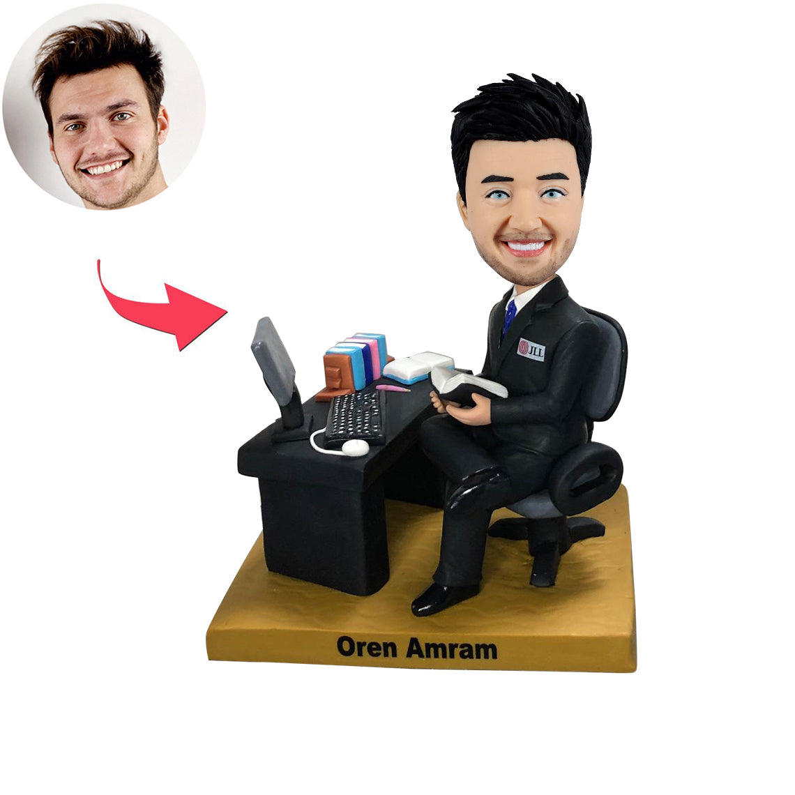 Cabezudo de oficina personalizado para jefe