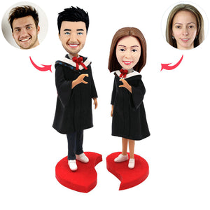 Muñeca Bobble Head personalizada para amantes de la graduación