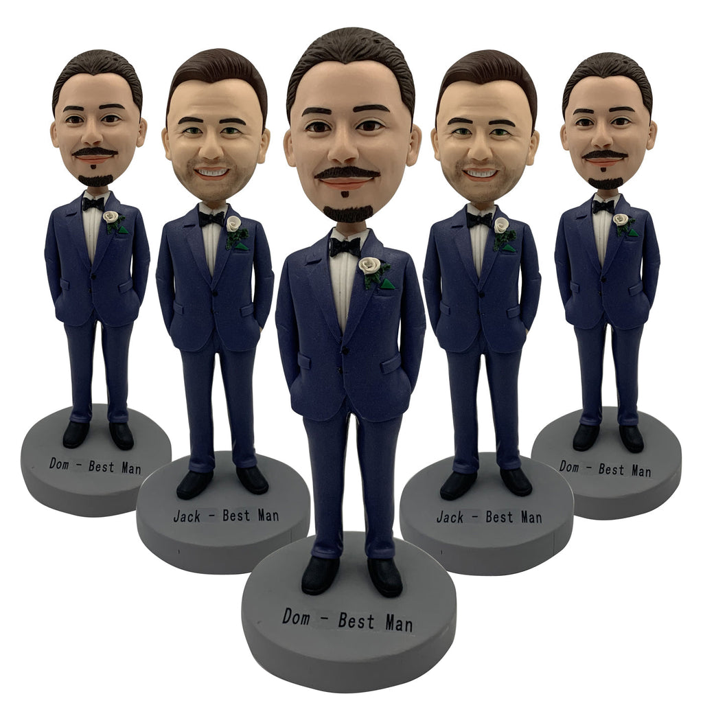 Muñecas Cabezudo de padrinos de boda personalizados