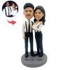 Pareja personalizada Cabezudo estilo caballero