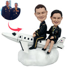 Muñeca Cabezudo de pareja piloto personalizada