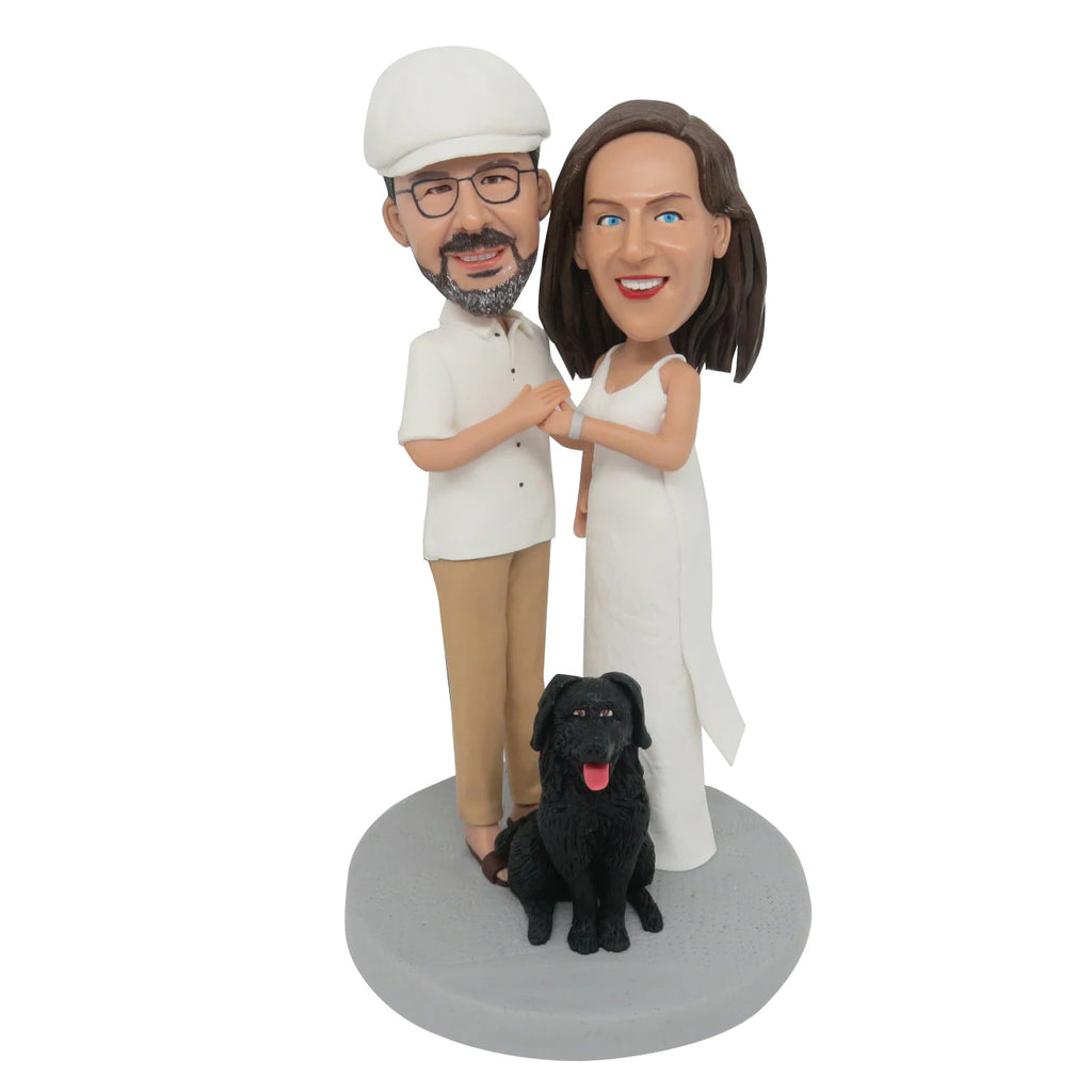 Cabezudo de aniversario personalizado para padres