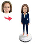 Cabezudo personalizado de gerente de oficina femenina