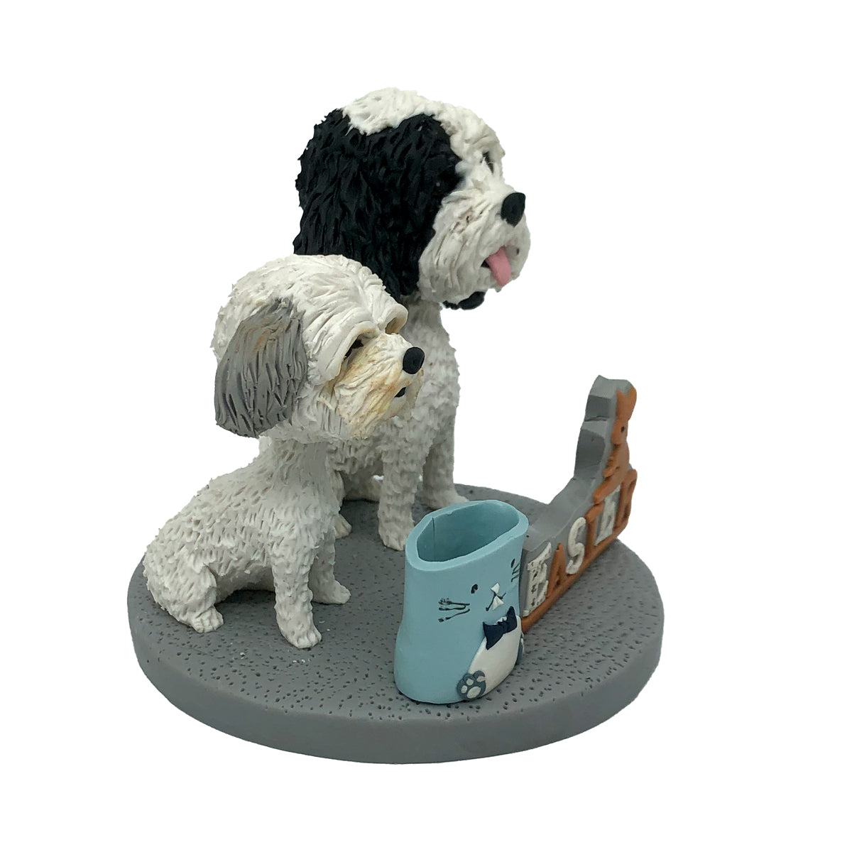 Bobblehead personalizado dos lindos perros mascotas