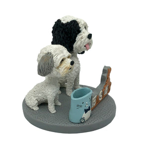 Bobblehead personalizado dos lindos perros mascotas