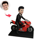Muñeco Cabezudo de niño motociclista