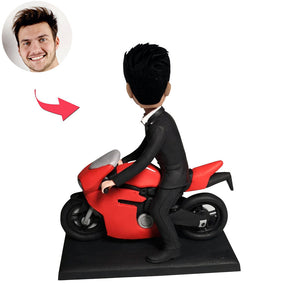 Muñeco Cabezudo de niño motociclista