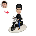 Regalo Cabezudo personalizado con motocicleta para el Día del Padre