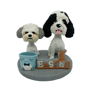 Bobblehead personalizado dos lindos perros mascotas