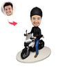 Regalo Cabezudo personalizado con motocicleta para el Día del Padre