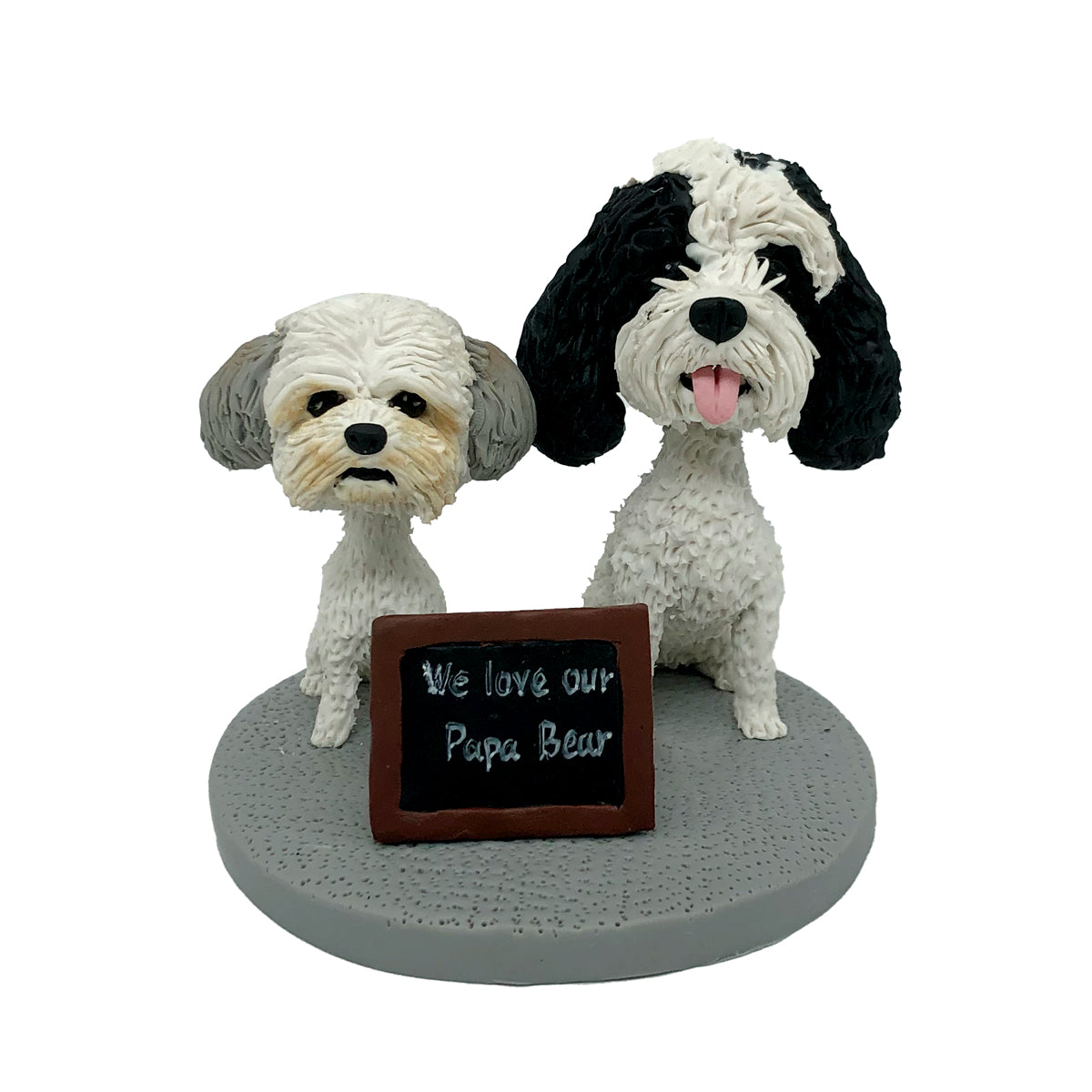 Bobblehead personalizado dos lindos perros mascotas