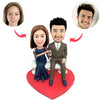 Pareja Cabezudo personalizado de fotos