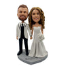 Cabezudo de boda personalizado con ropa blanca