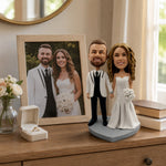 Custom Wedding Bobblehead with White Clothing