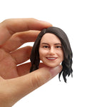Imanes de nevera Bobblehead personalizados cara divertida femenina