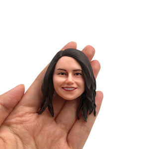Imanes de nevera Bobblehead personalizados cara divertida femenina