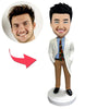 Cabezudos de doctor masculino personalizados como regalo