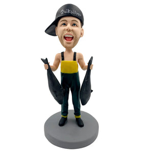 Entusiasta de la pesca Cabezudo personalizado
