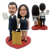 Cabezudo de parejas personalizadas con corazón