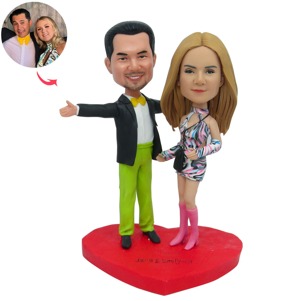Regalo personalizado de San Valentín Pareja personalizada Cabezudo