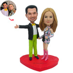 Regalo personalizado de San Valentín Pareja personalizada Cabezudo