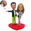 Regalo personalizado de San Valentín Pareja personalizada Cabezudo