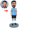 Cabezudo personalizado del equipo argentino de la estrella de la Copa Mundial con texto grabado