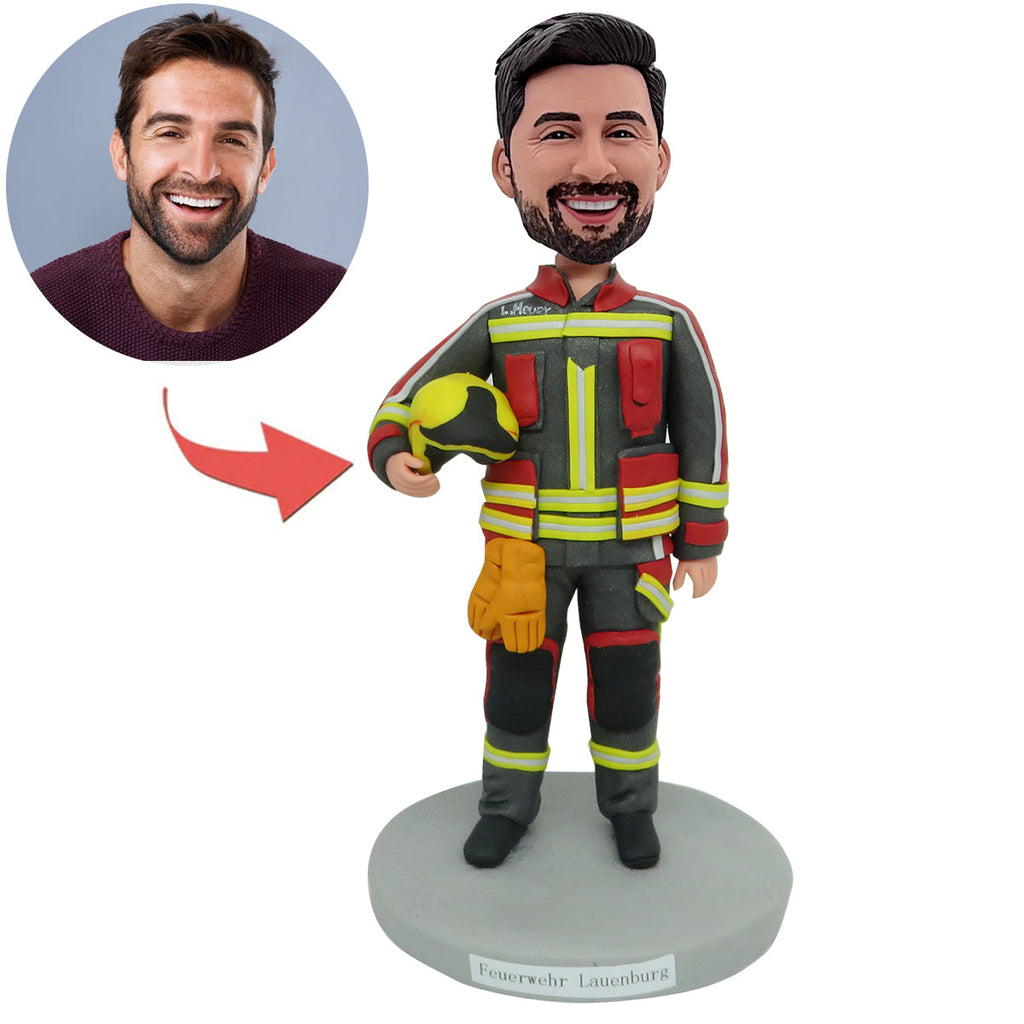 Regalo personalizado del día del padre Cabezudo del bombero