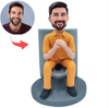 Hombre divertido en el baño Cabezudo personalizado