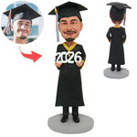 Muñeco Cabezudo de graduación masculino personalizado 2024