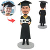 Muñeco Cabezudo de graduación masculino personalizado 2024
