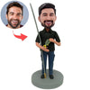 Cabezudo de hombre pescador personalizado para regalo del Día del Padre