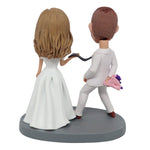 Topper de pastel de boda Casarse Cabezudo personalizado