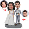 Pareja de novios recién casados Cabezudo personalizado