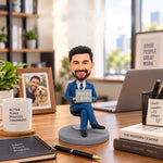 Male Boss Working with Computer Custom Bobblehead