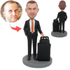 Cabezudo personalizado para jefe de viaje de negocios