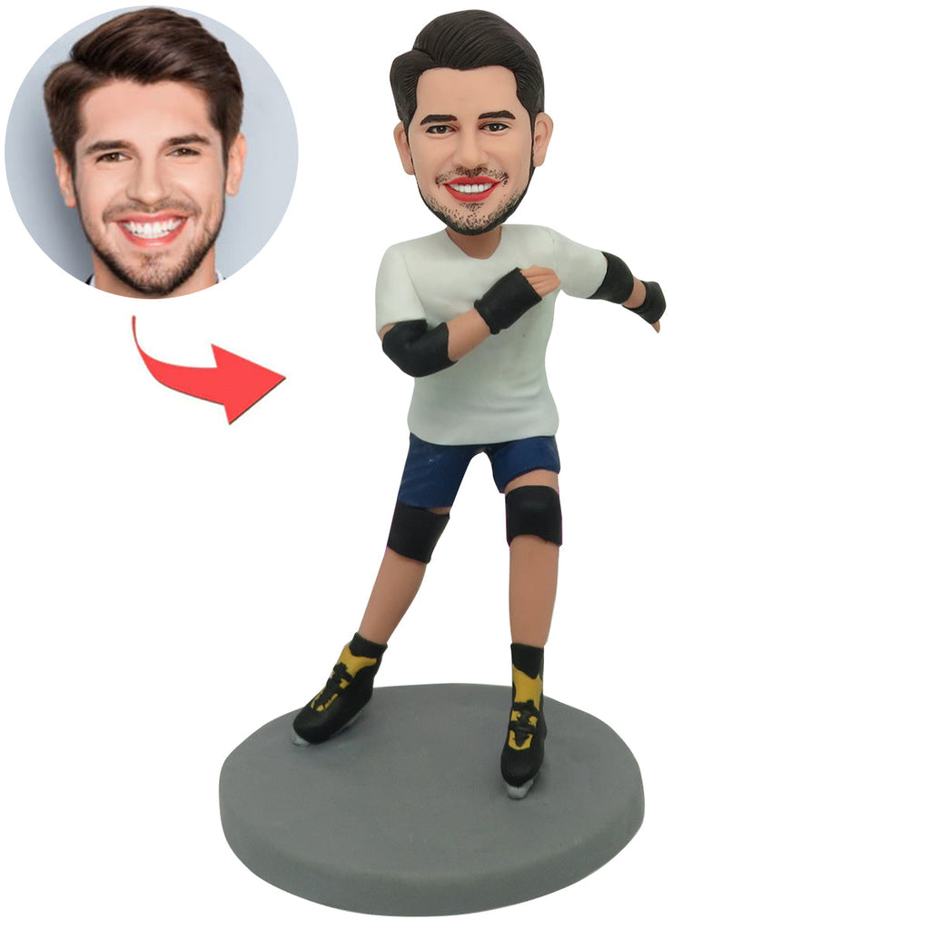 Cabezudo de niño patinador personalizado