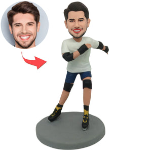 Cabezudo de niño patinador personalizado
