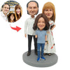 Bobblehead personalizado de familia feliz