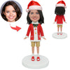 Cabezudos de niña feliz personalizados para regalo de Navidad