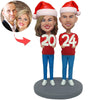 Feliz Año Nuevo Regalo de Navidad Pareja personalizada Cabezudo