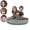 Bobblehead personalizado con familia sentada