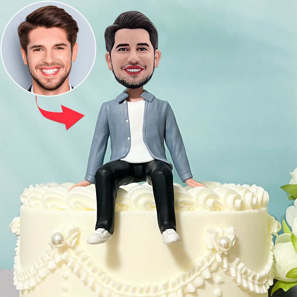 Regalo de Cabezudos personalizado de hombre informal para amigos (no incluye base)