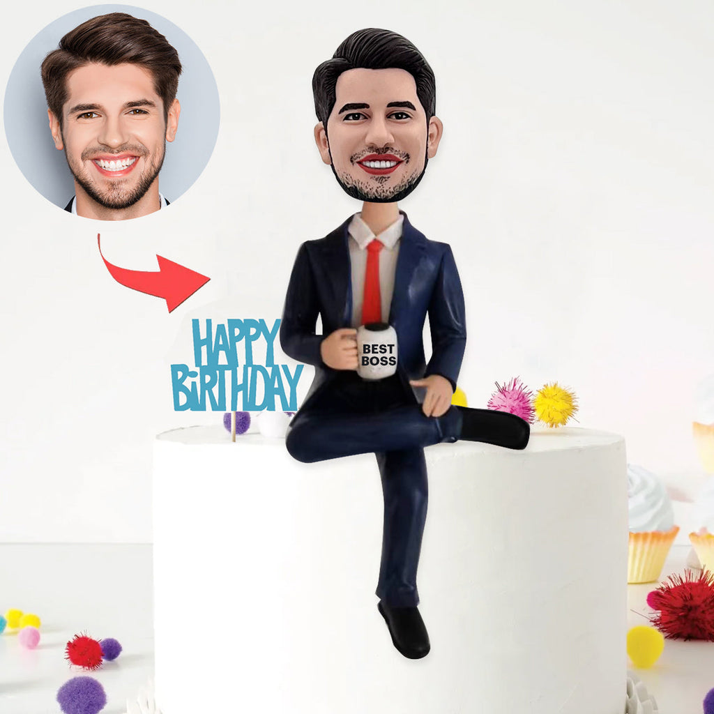 Regalo de cumpleaños personalizado de Cabezudos para jefe (no incluye base)