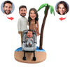Bobblehead familiar personalizado de vacaciones