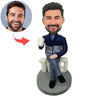 Cabezudo personalizado de feliz cumpleaños