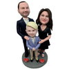 Familia de amor Bobblehead personalizada como regalos navideños